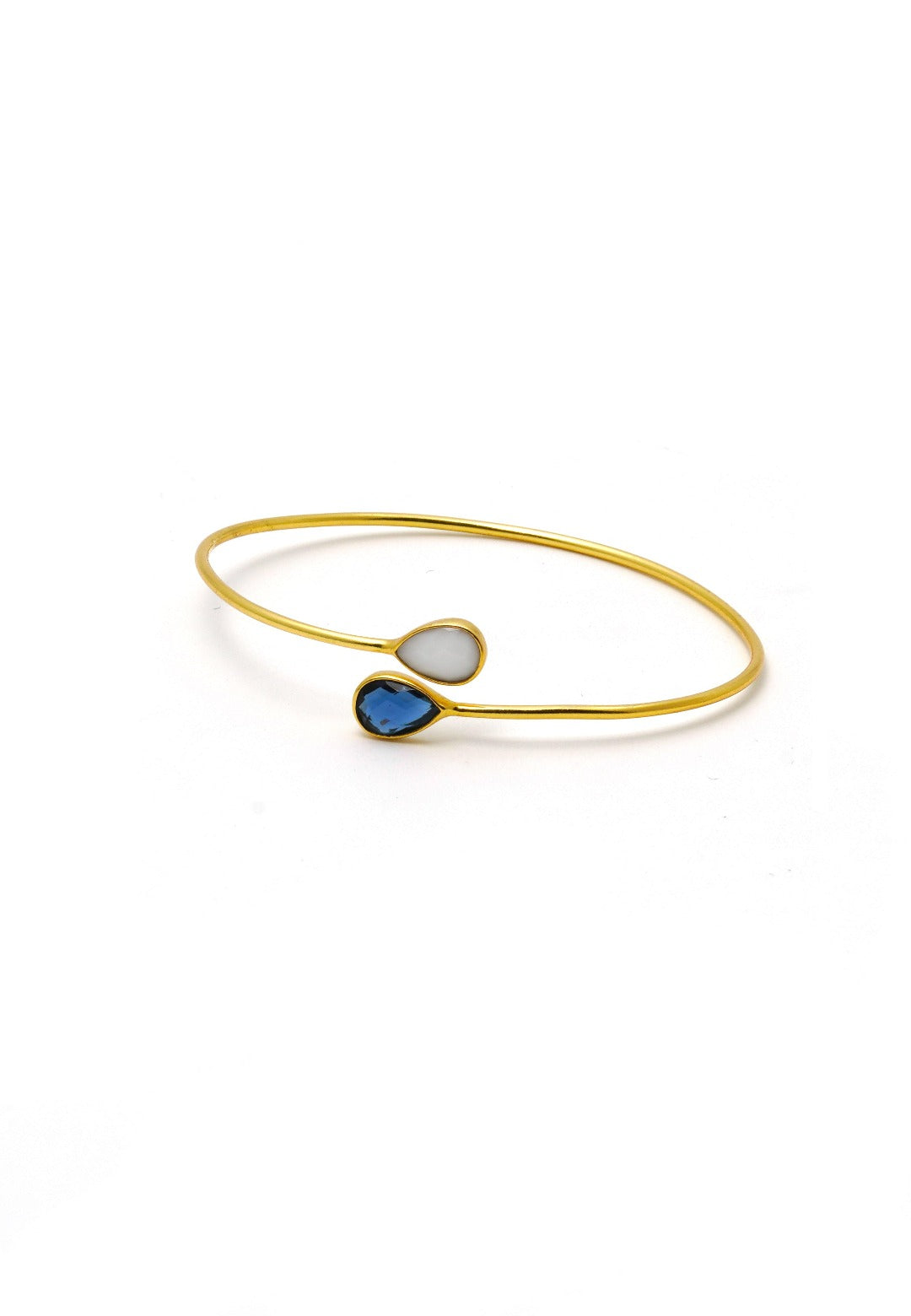 Dual Gemstones Adjustable Bracelet - QUEENS JEWELS