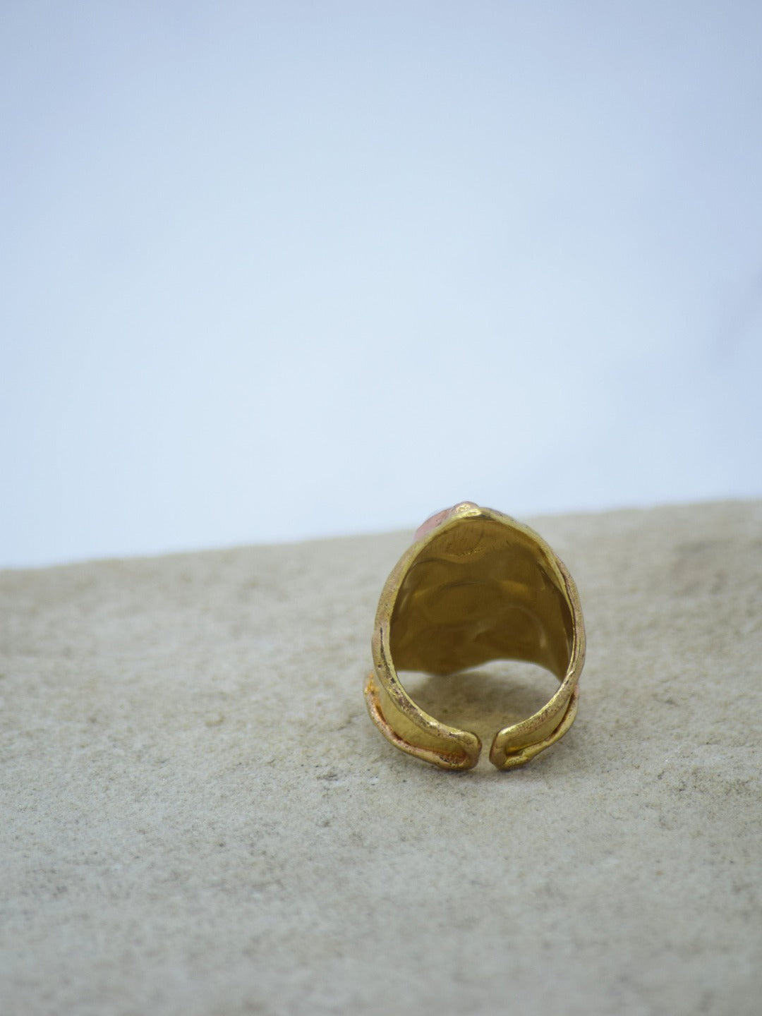 Baroque Pearl Gold Plated Adjustable Ring - QUEENS JEWELS
