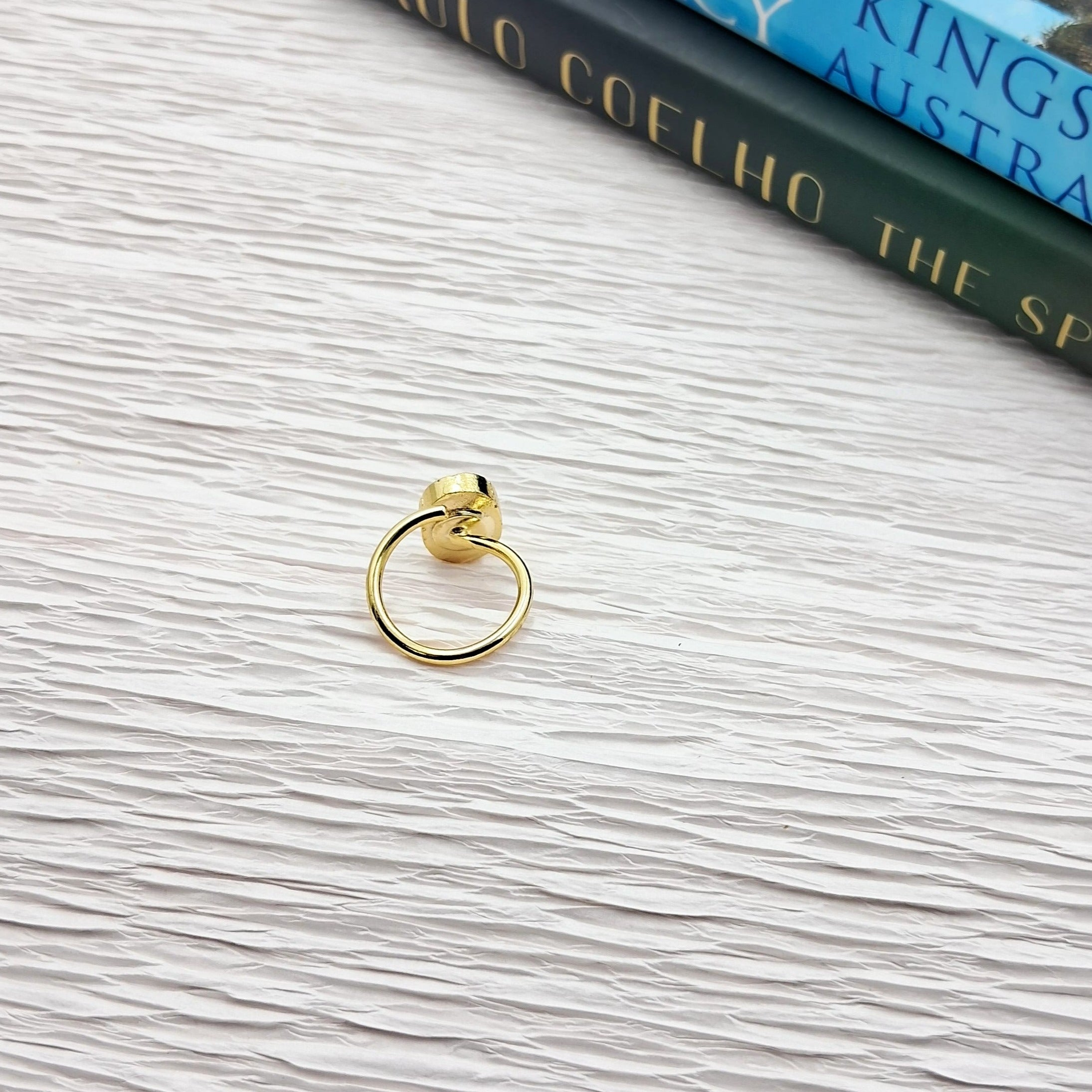 Mohave Oval Shaped Semi Precious Stone Adjustable Ring - QUEENS JEWELS