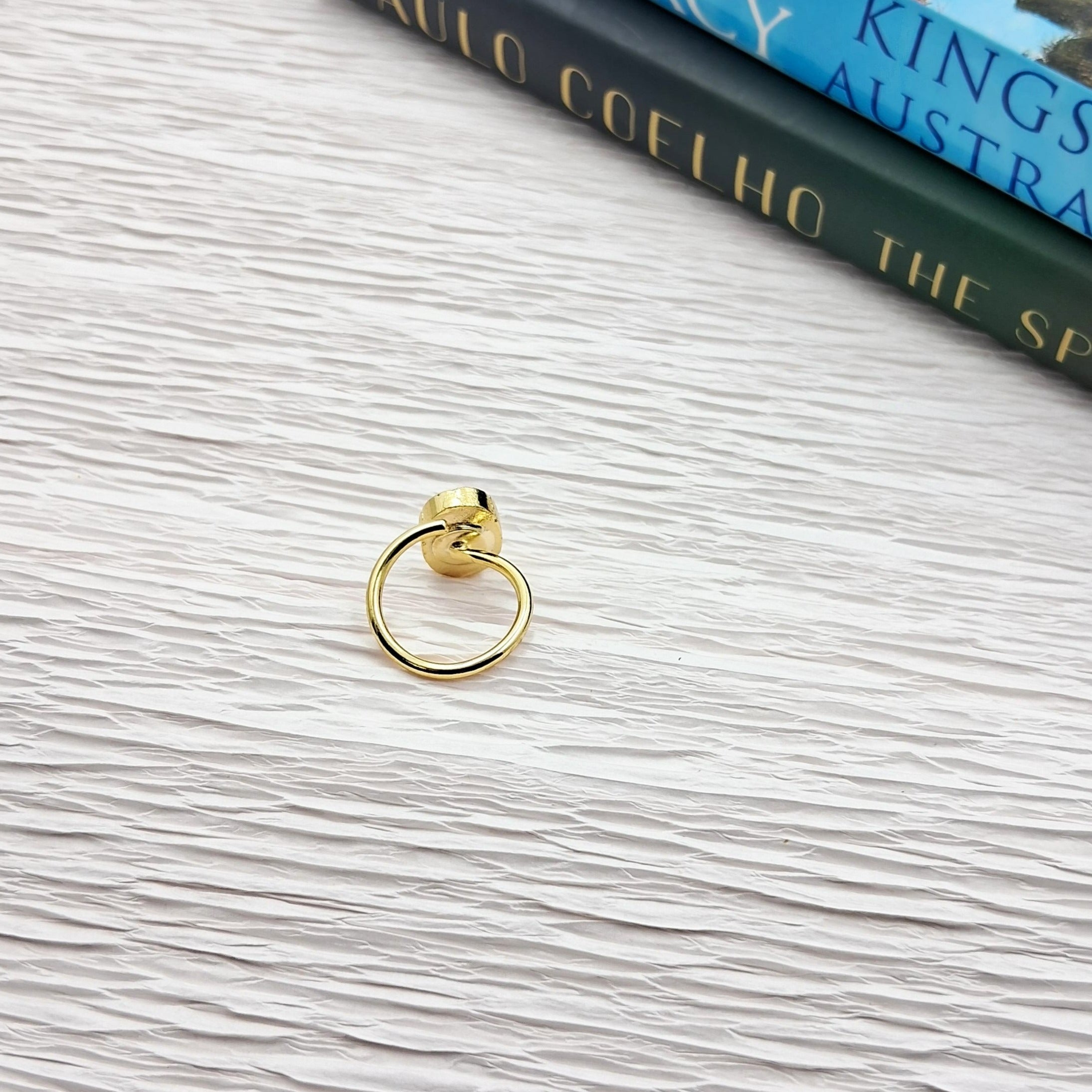 Mohave Oval Shaped Semi Precious Stone Adjustable Ring - QUEENS JEWELS